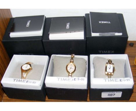 Three Timex ladies wrist watches (new in original boxes)