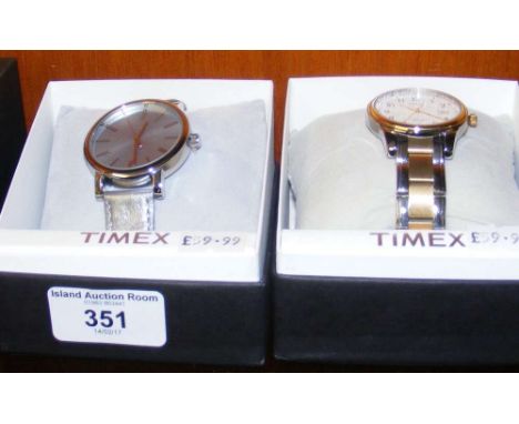 Two Timex gents wrist watches (new in original boxes)