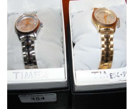 Two Timex ladies wrist watches (new in original boxes)