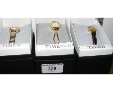 Three Timex ladies wrist watches (new in original boxes)