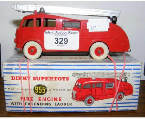 A Dinky Supertoys No.955 Bedford Fire Engine with extending ladder - mint - with original box