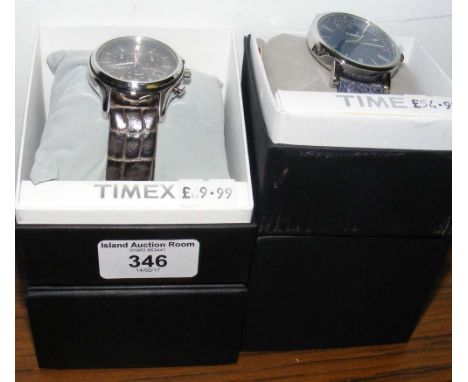 Two Timex gents wrist watches (new in original boxes)