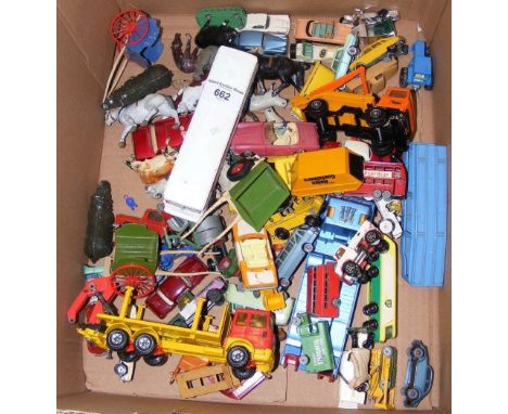 A quantity of Dinky, Matchbox and other die-cast model vehicles, including Triumph Spitfire in pink