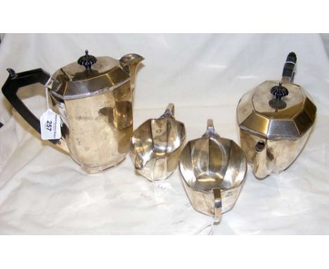 A four piece silver tea service - Sheffield 1931 - 57 ounces all in