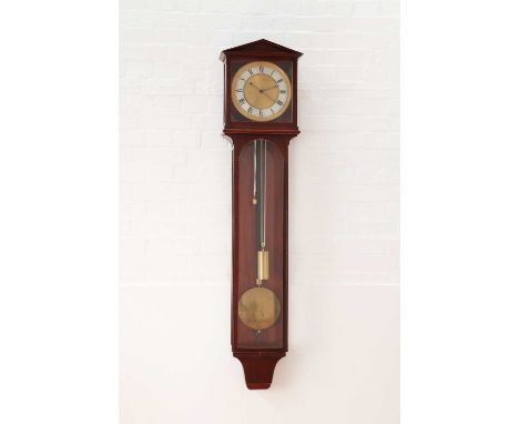 A month-going Lanterndluhr-type Vienna wall clock,the gilt metal dial with silvered chapter ring, within a mahogany and boxwo