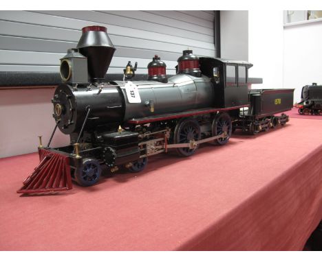 A 3½ Inch Gauge Live Steam Old Type 4-4-0 American Locomotive and Eight Wheel/Double Bogie Vanderbilt Style Tender, attribute