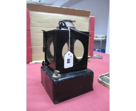 A Vintage BR(E) Welch PA Railway Lamp, bearing brass plaque inscribed "Lamp Manufactures and Railway Supplies Ltd, London", g