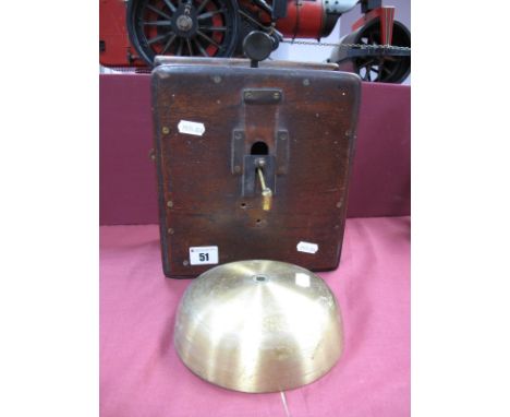 A Midland Signal Box Block Bell, with central tapper, bell detached.