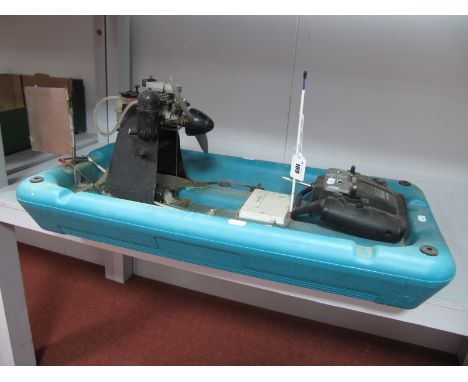 A Scratchbuilt Possibly Kit Built Radio Controlled Swamp Air Boat Styled Model, with blown plastic hull, Aero engine, Futaba 