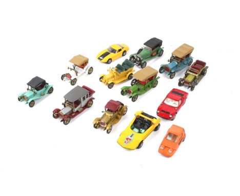 An assortment of diecast models. Including a Corgi Lamborghini Miura P400, Matchbox Models of Yester Year, etc.