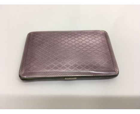 A George Stockwell silver and enamel cigarette case