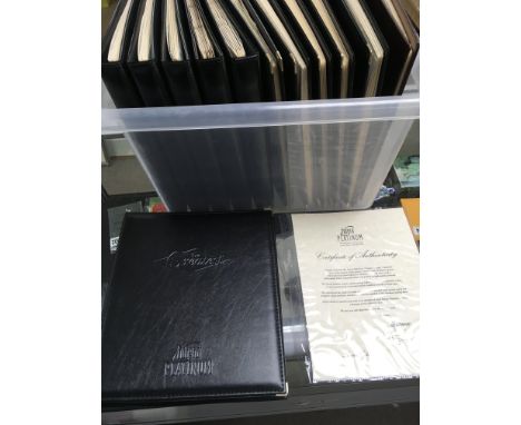 Futera Platinum Football Card Sets: All nicely displayed in black quality embossed folders. Ltd editions with certificates in