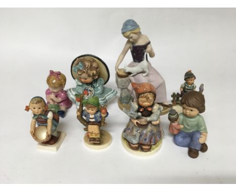 A collection of eight goebel figures no damage or restoration