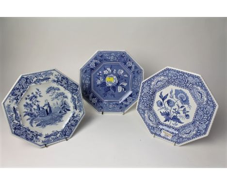 Three Spode plates