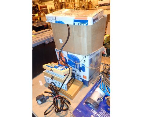 Draper PT1200V 1200w router tool and three boxes of router bits  CONDITION REPORT: All electrical items in this lot have been