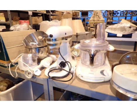 Kitchen Aid food mixer Rowenta food processor and two other kitchen mixers  CONDITION REPORT: All electrical items in this lo