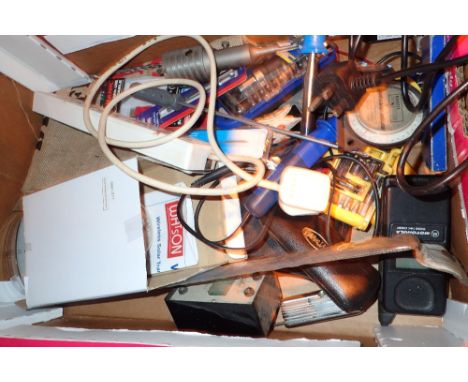 Box of mixed tools including drill bits  CONDITION REPORT: All electrical items in this lot have been PAT tested for safety a