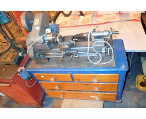 Myford lathe with Brook Crompton motor CONDITION REPORT: All electrical items in this lot have been PAT tested for safety and