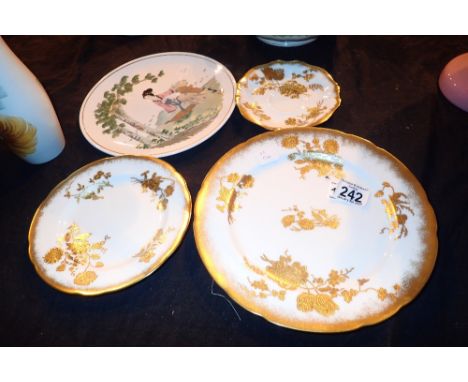 Three Hammersley plates and a saucer 