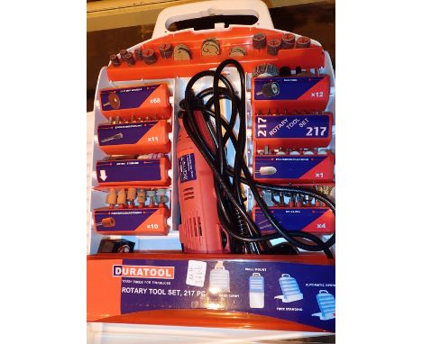 Duratool 217 piece rotary tool set 