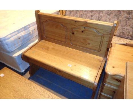 Two seater pine bench with underseat storage 