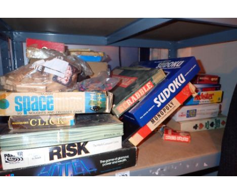 Shelf of board games 