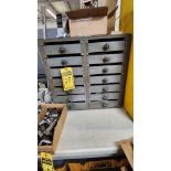 14-Drawer Bench Cabinets w/ Twist Drills, Drill Bits, Cutters, & Misc. Perishable Tooling
