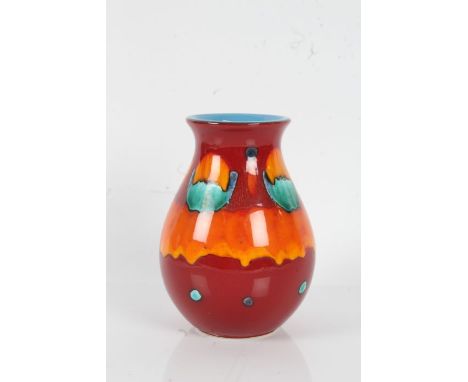 Poole pottery 'Volcano' vase, of baluster form, 21cm tall