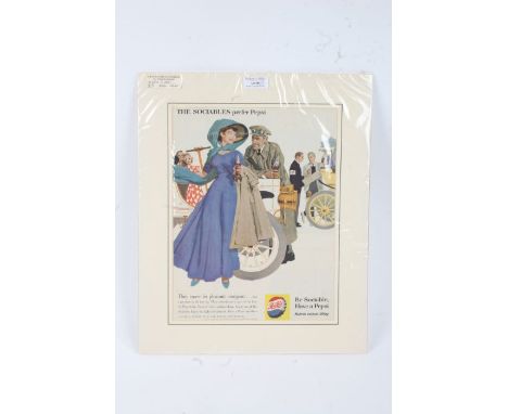 Three advertising prints, A Guinness Page for Coronation Year (1953) 21cm x 31cm, A Hamper of Guinness And An Umbrella (1955)