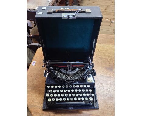 An old cased imperial typewriter
