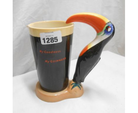 A vintage Carlton Ware Guinness advertising jug with figural Toucan decoration - by repute originally from the Chris Lowe col