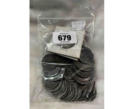 A quantity of antique and later GB and world coinage including George III cartwheel pennies, etc.
