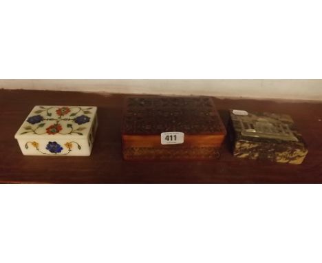 THREE SMALL TRINKET BOXES