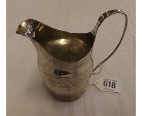 A GEORGE III EXETER SILVER CREAM JUG, R. FERRIS CIRCA 1805