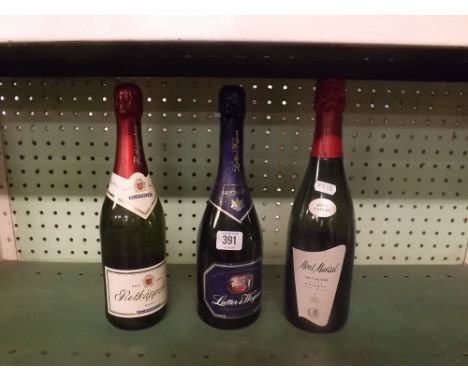 THREE BOTTLES OF VARIOUS SPARKLING WINE