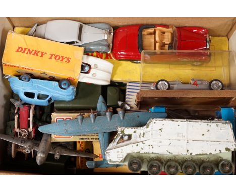 Mixed Dinky, Corgi and other boxed and unboxed, toy cars and mixed toy soldiers