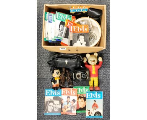 A quantity of Elvis Monthly and other items.