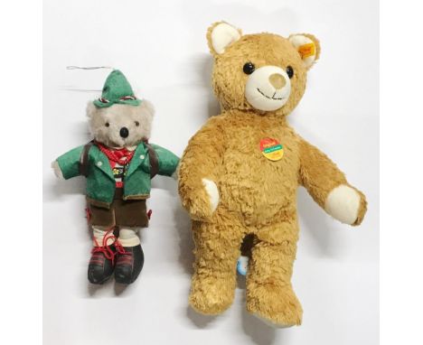 A Steiff teddy bear, H. 36cm, together with an Alpine bear.