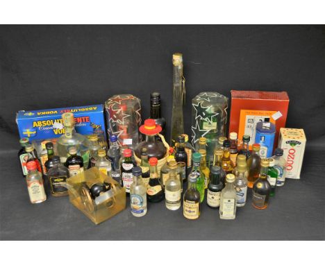Alcohol Miniatures - Absolutely Vodka box set, Grappa Di Vinaccia, Martini, Campari, gin, etc
