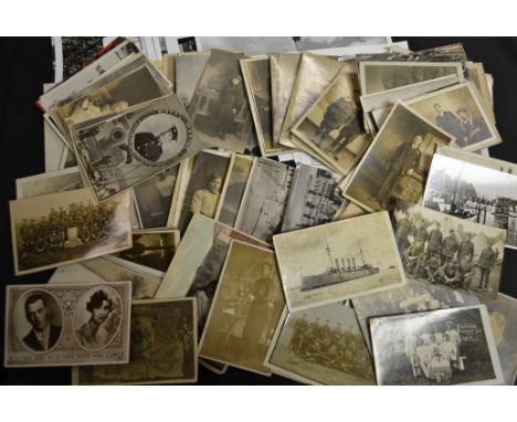 Postcards - WWII sepia, regiments, Royal Marine Light Infantry, photographic, portrait; others; photographs in black and whit