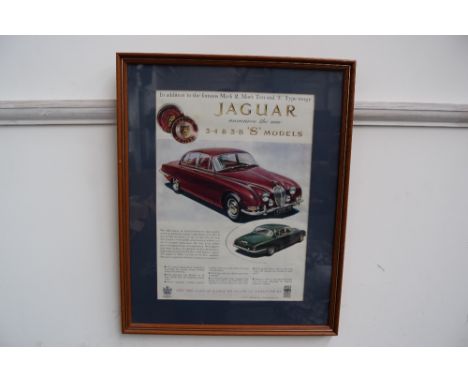 A Framed print of Jaguar S types.