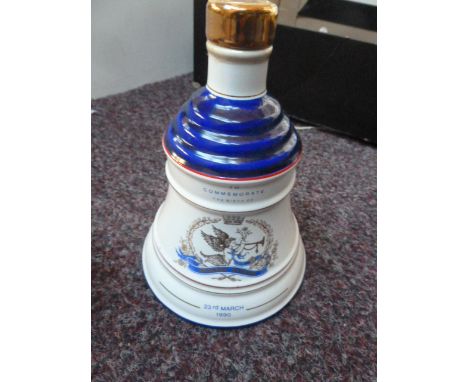 A sealed Bell's Scotch whisky commemorative Wade porcelain decanter "To Commemorate the birth of Princess Eugenie on 23rd Mar