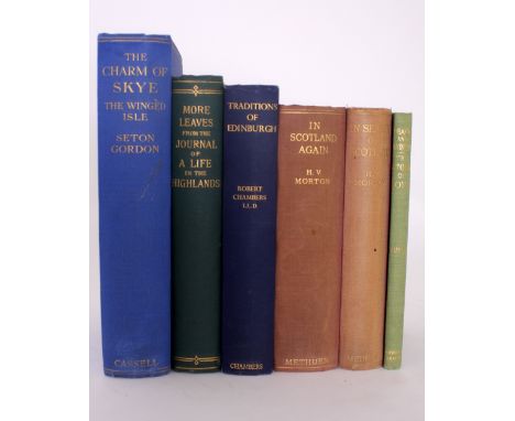 Skye - Gordon, Seton. The Charm of Skye.Cassells, London, (1929) illustrated, original blue cloth gilt, boards stained; More 