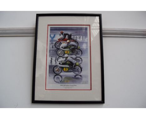 A framed print of the 1968 500cc Grand Prix