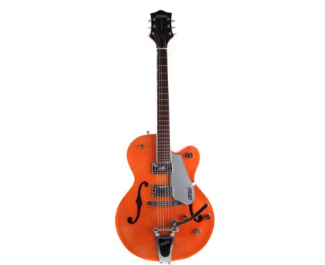 Gretsch Electromatic G5120 semi acoustic electric guitar, in orange finish, Licensed Bigsby tremolo arm, serial number KS0808