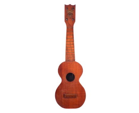 Kumalae Gold medal 1915 Hawaii soprano Ukulele, with Stagg case, 52.5cm long