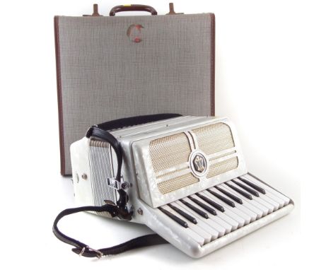 Student Invicta Studente piano accordion , with case which measures 37cm wide