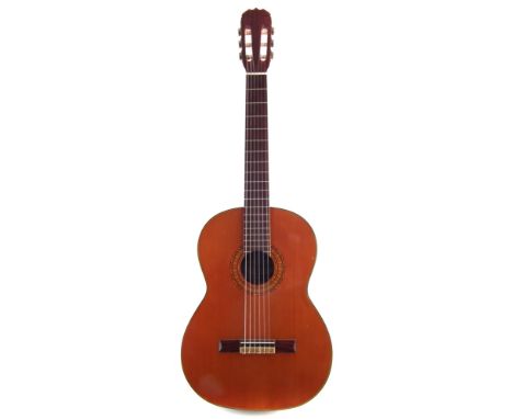 Suzuki Model 20 Spanish / Classical guitar with rosewood back and sides, previously labelled as a Selmer Saxon 811 (label rem