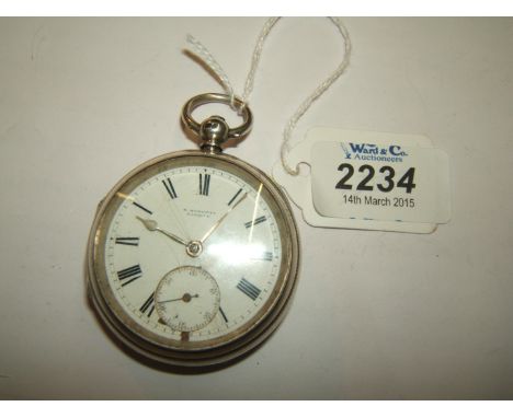 A Silver cased fusee Pocket Watch by R. Moretti, Cardiff