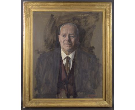 GEORGE WEISSBORT (1928 - 2013) A PORTRAIT OF A MAN Signed and dated, 1968, oil on board, framed 80cm x 68cm Provenance: The R